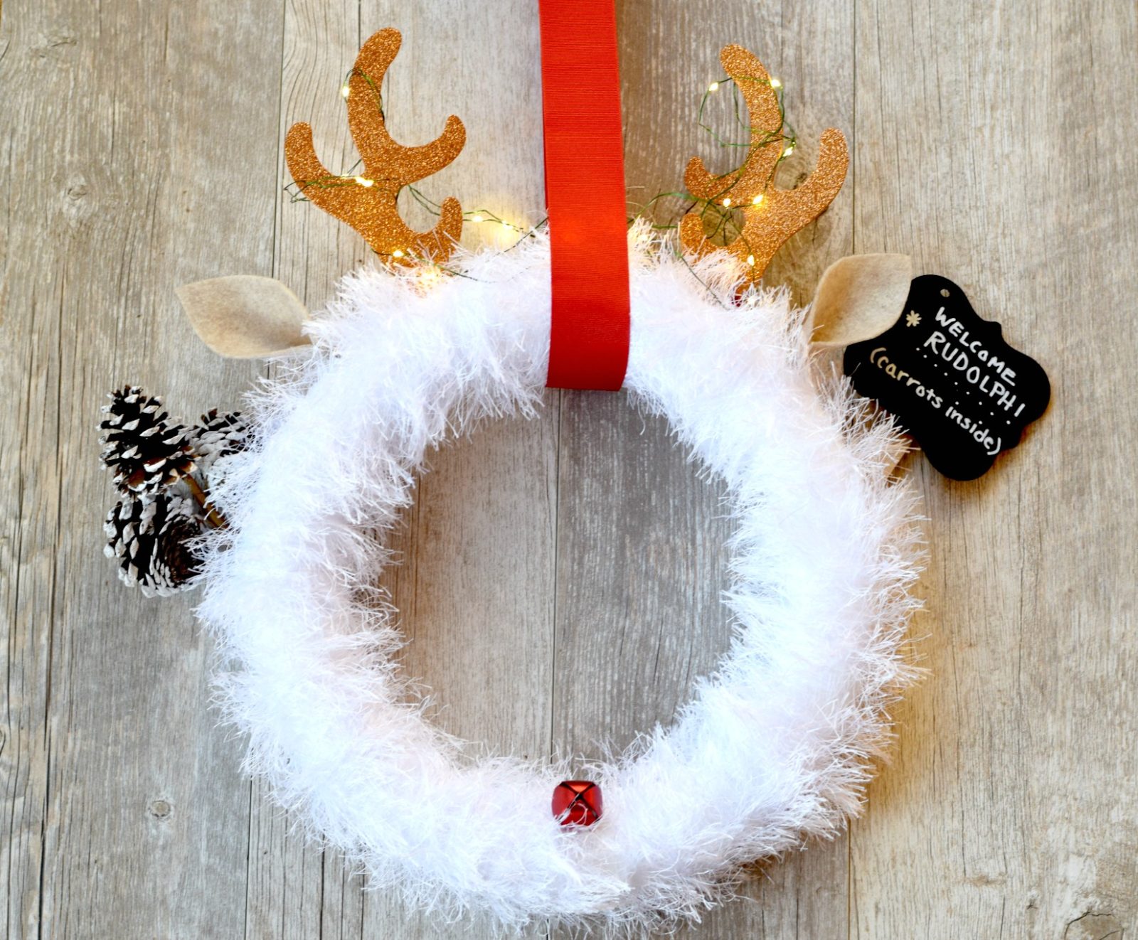 Rudolph Christmas Wreath DIY