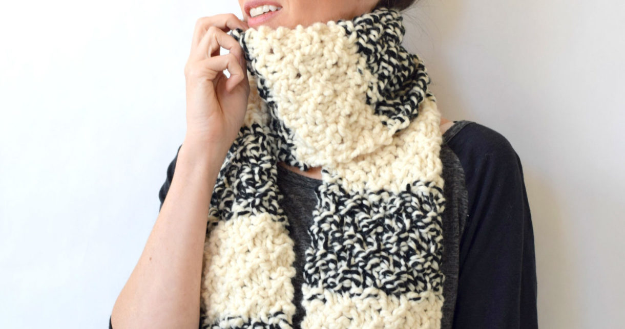 Hand Knit Super Bulky Winter Scarf