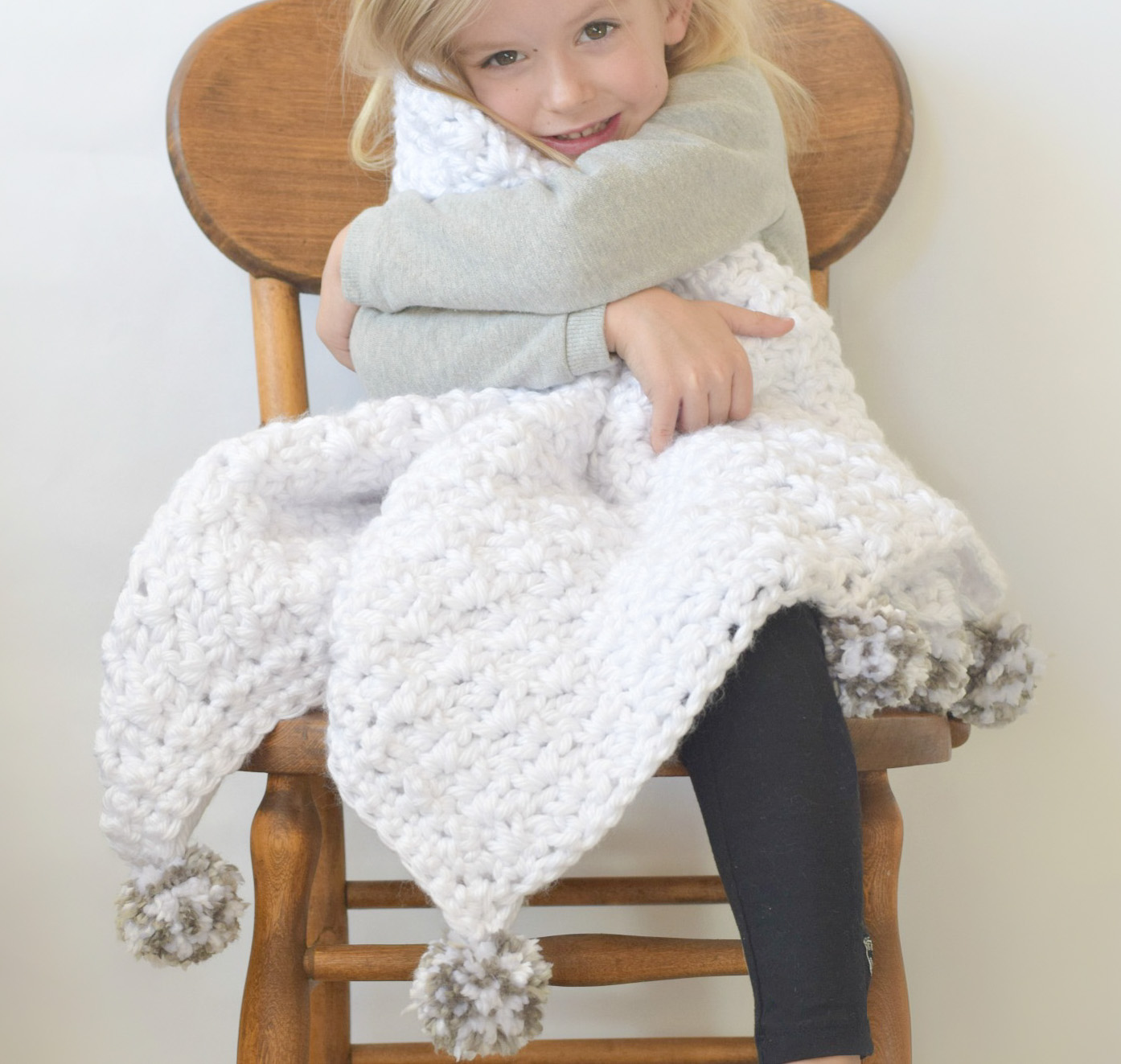 “The Loft” Pom Baby Blanket