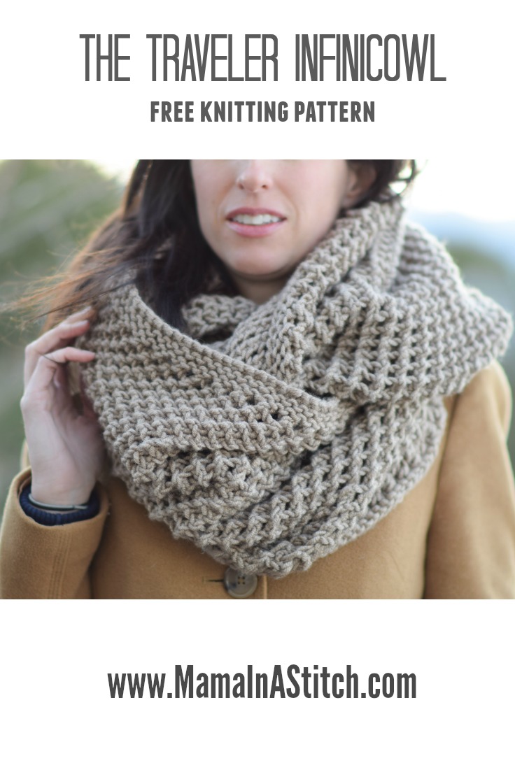 The Traveler Knit Infinicowl Scarf Pattern Mama In A Stitch