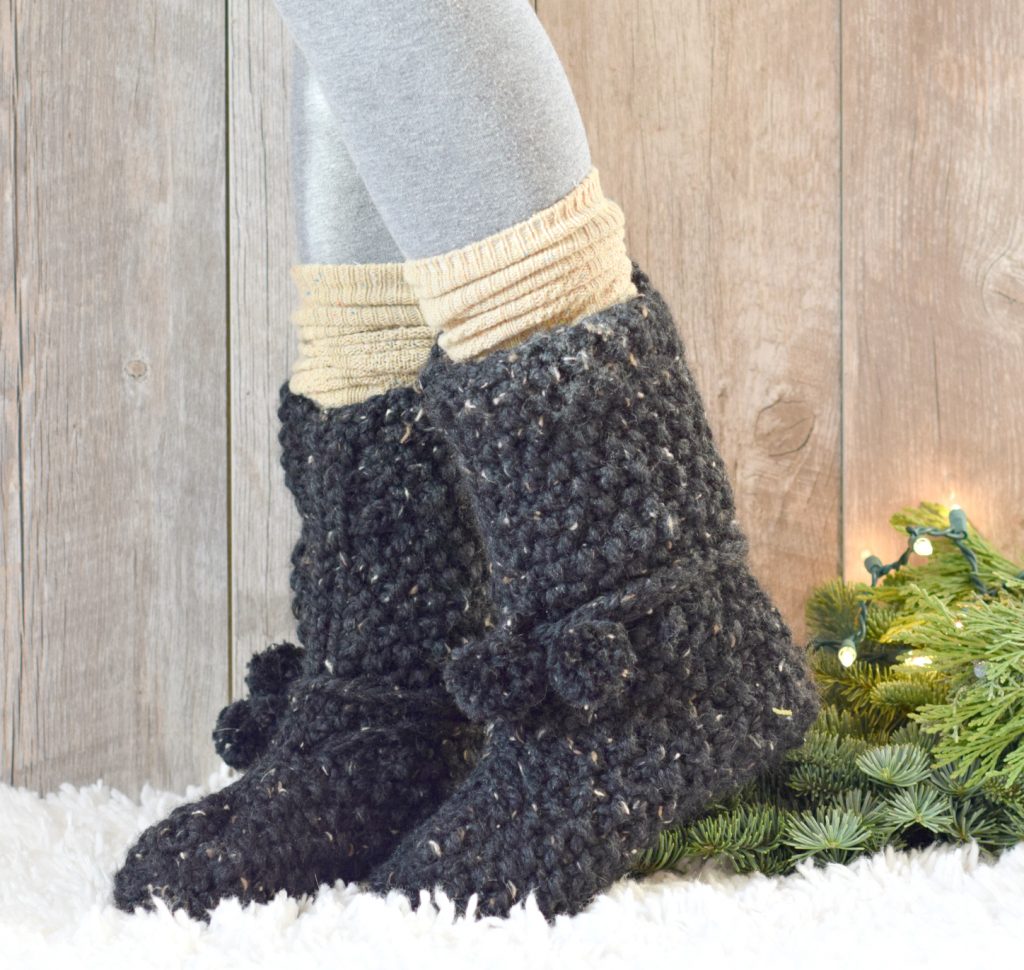 knit-flat-easy-boot-slipper-pattern