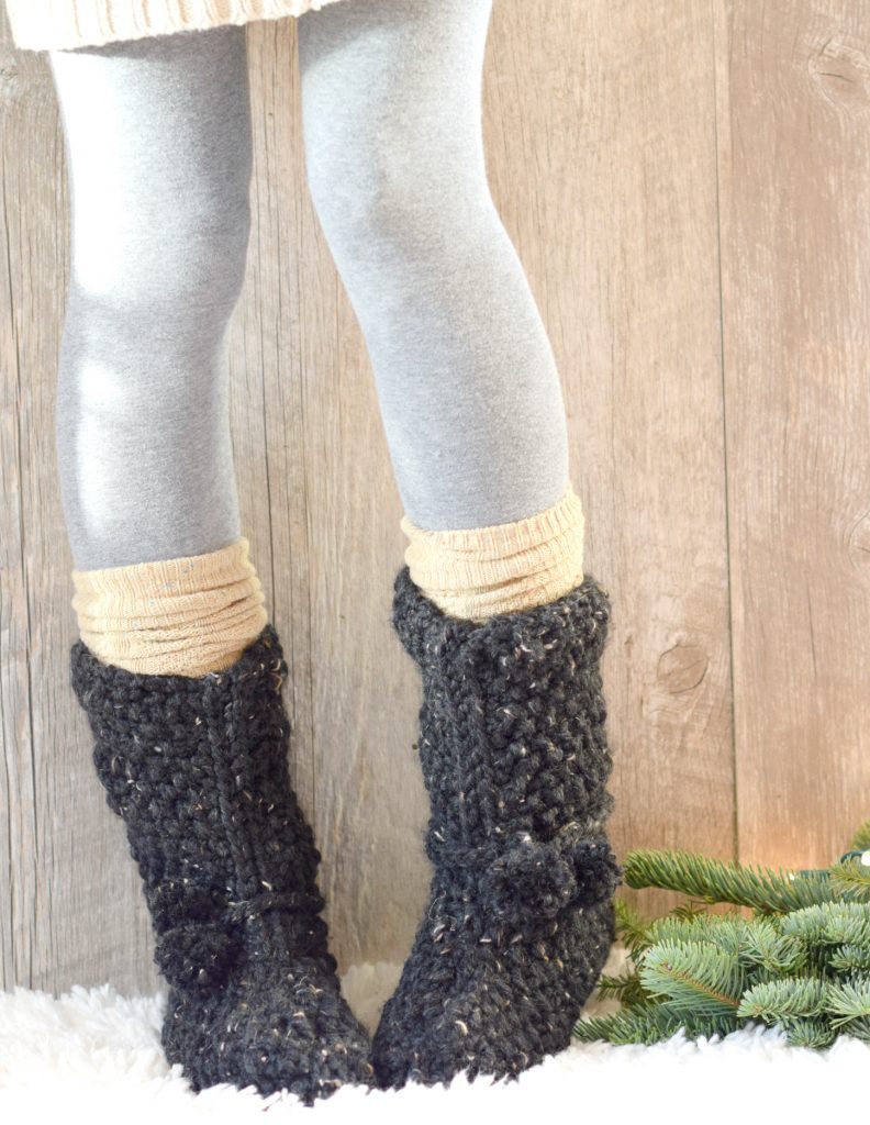 Mountain Chalet Boot Slipper Knitting Pattern (Knit Flat) – Mama In A ...