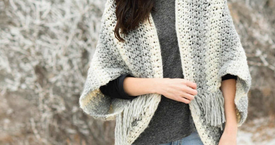 Light Frost Easy Blanket Sweater Crochet Pattern Mama In A