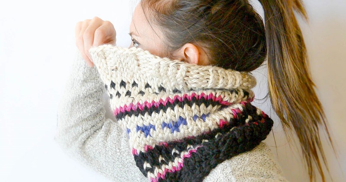 Alpine Heights Knit Fair Isle Cowl Mama In A Stitch