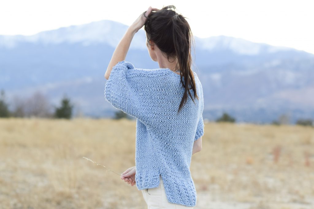 boxy-knit-t-shirt-sweater-beginner-pattern-lion-brand-jeans-yarn-2