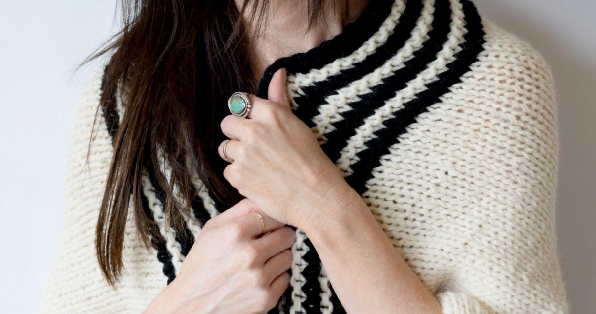 Classic Stripe Easy Knit Sweater 