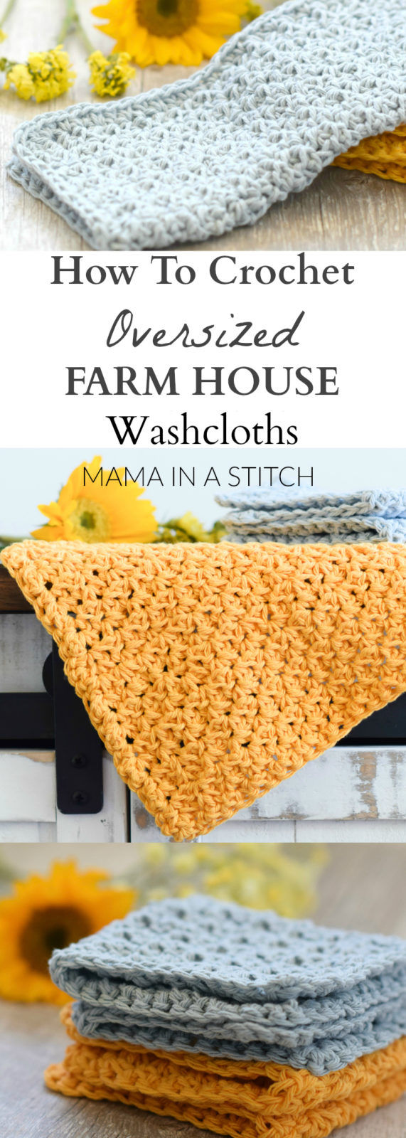 Farm House Washcloth Crochet Pattern