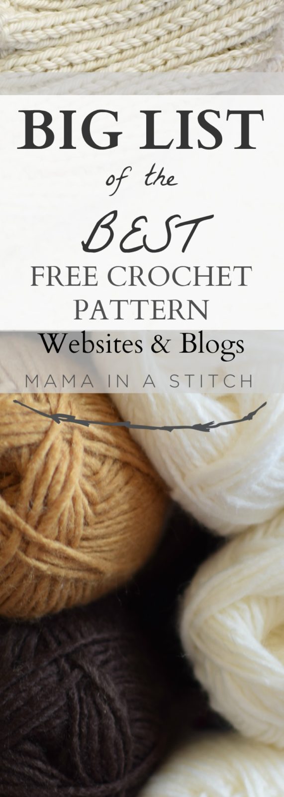 BIG List of Free Crochet Pattern Blogs & Websites