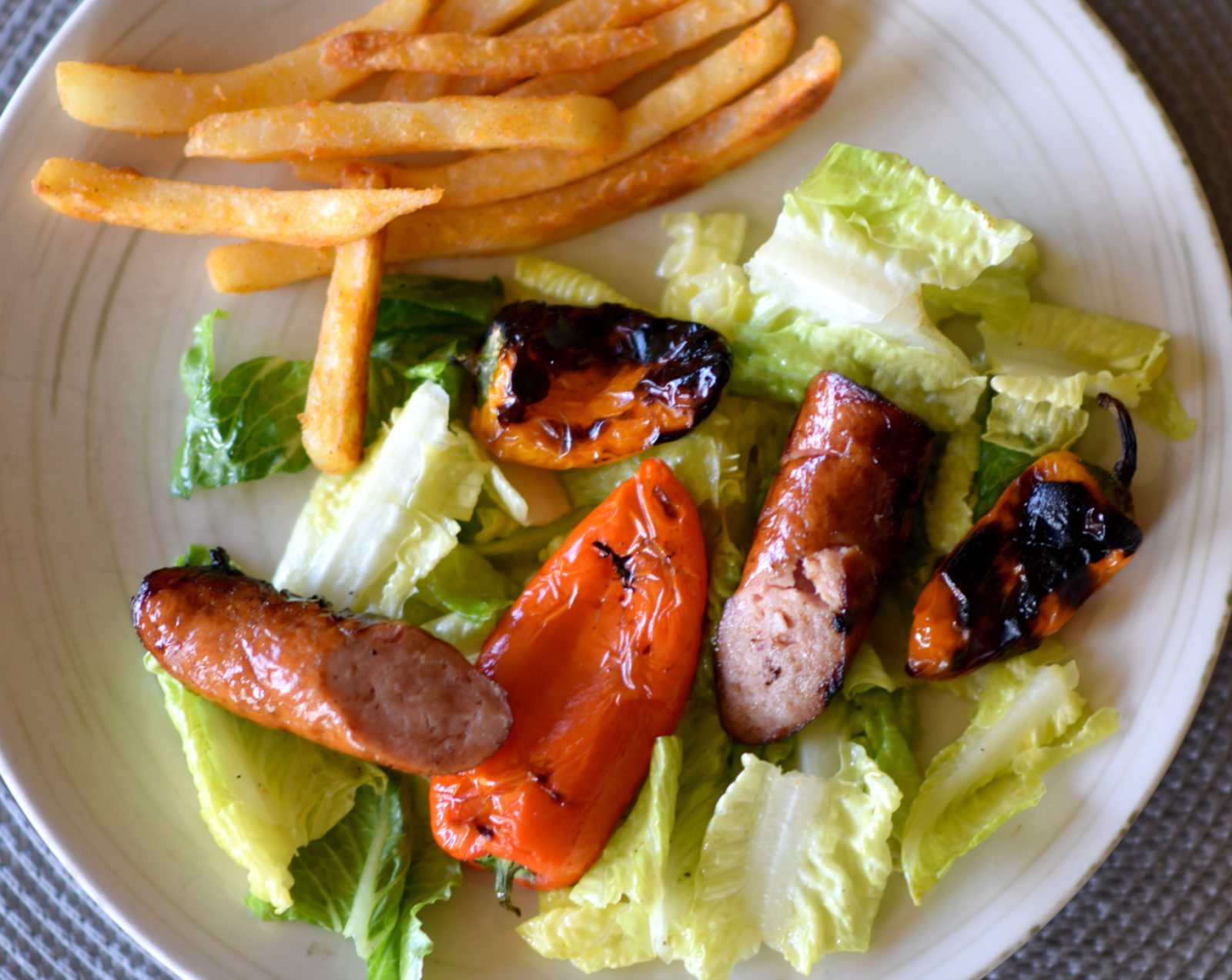 Easy Grilled Kielbasa & Pepper Salad