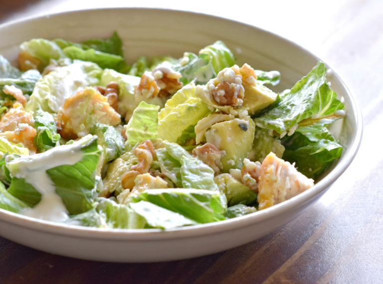Five Minute Easy Blue Chicken Walnut Avo Salad – Mama In A Stitch