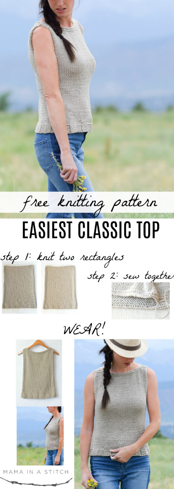 Easiest Classic Knit Top Pattern