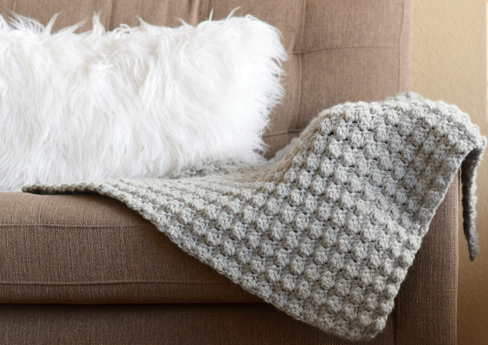 Simple Crocheted Blanket Go - To Pattern - Mama In A Stitch
