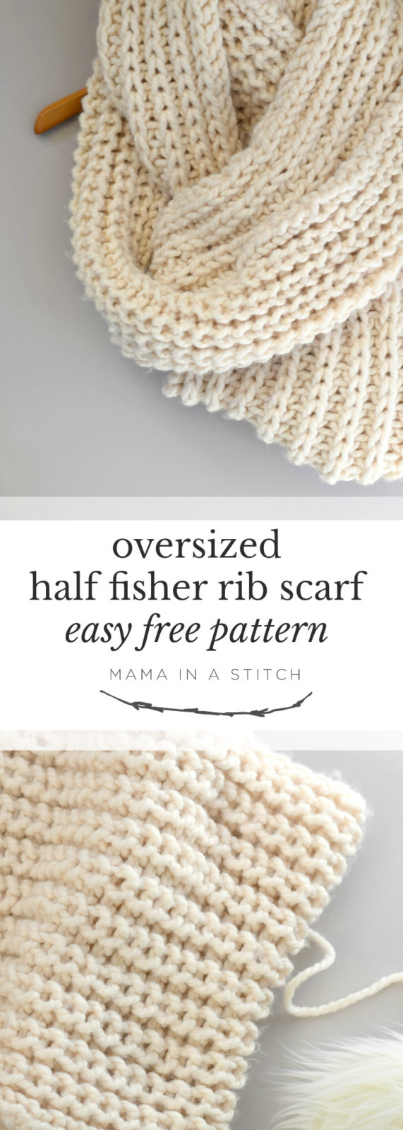 Big Knit Scarf Pattern - Mama In A Stitch