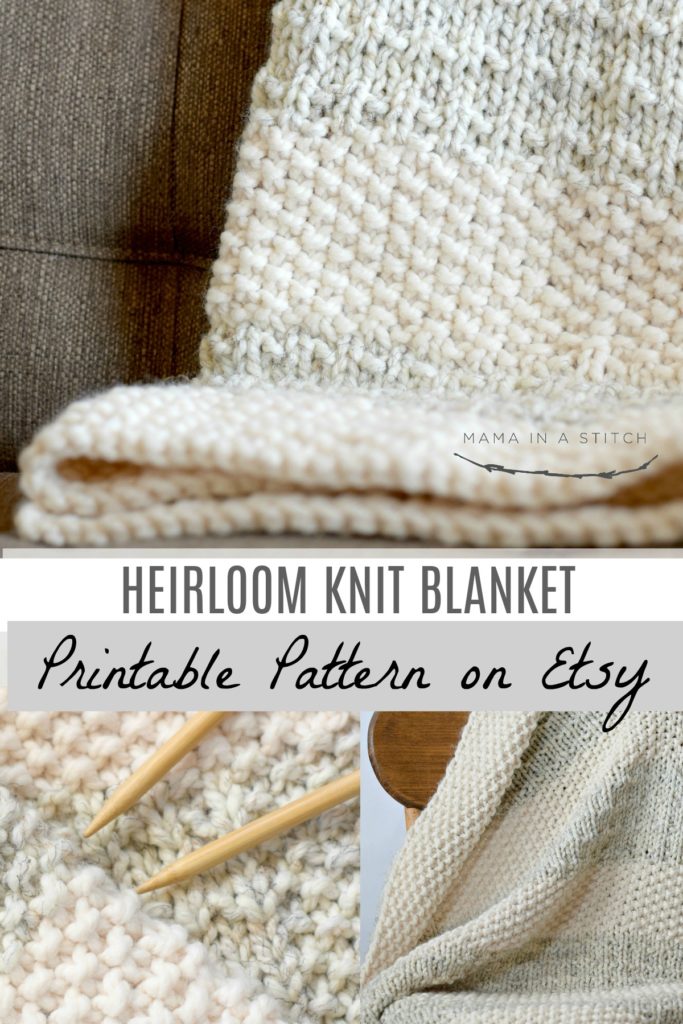 Easy Heirloom Knit Blanket Pattern Mama In A Stitch