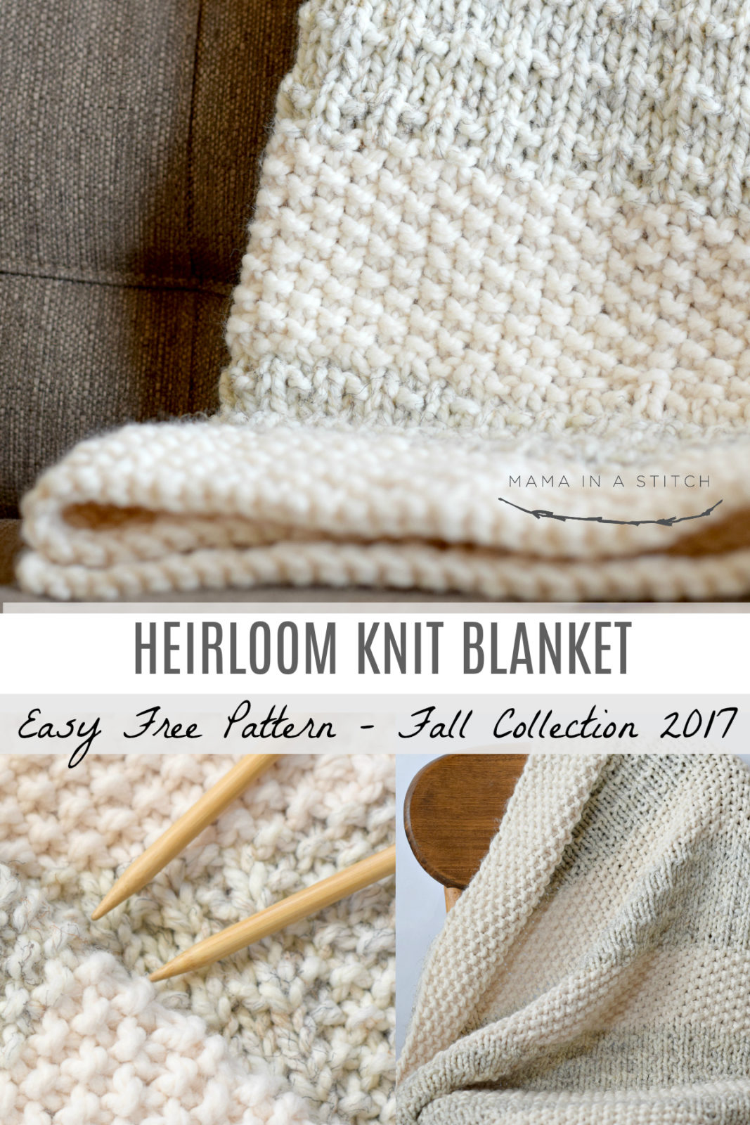 Easy Heirloom Knit Blanket Pattern Mama In A Stitch