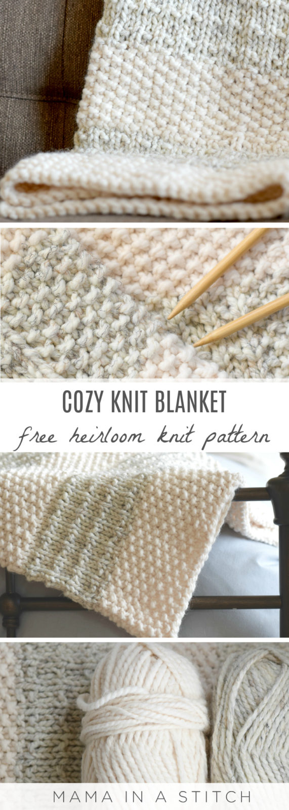 Easy Heirloom Knit Blanket Pattern Mama In A Stitch