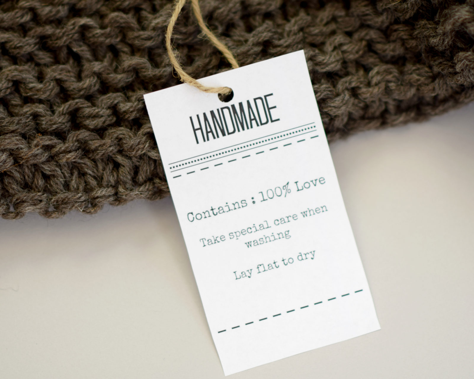Handmade with love tags, add a tag to your handmade gifts