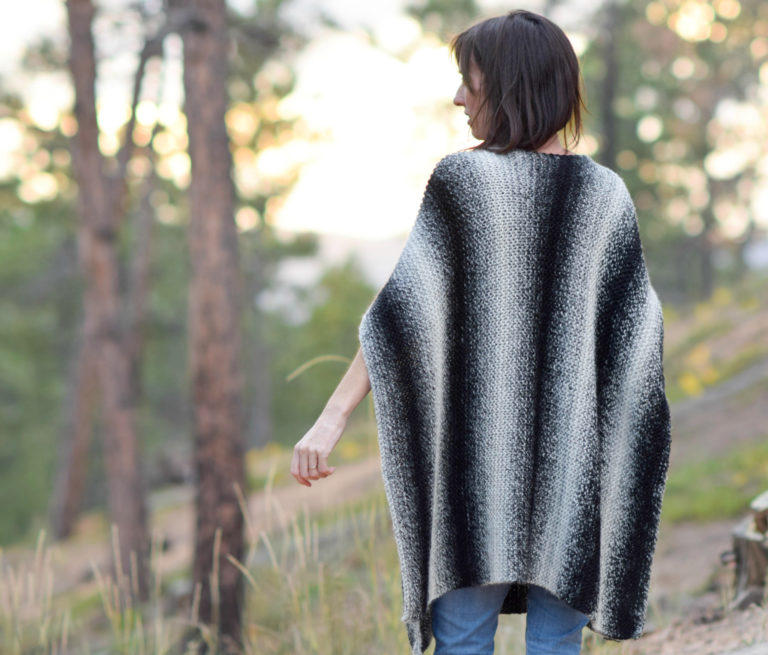 Aspen Cotton Knit Poncho