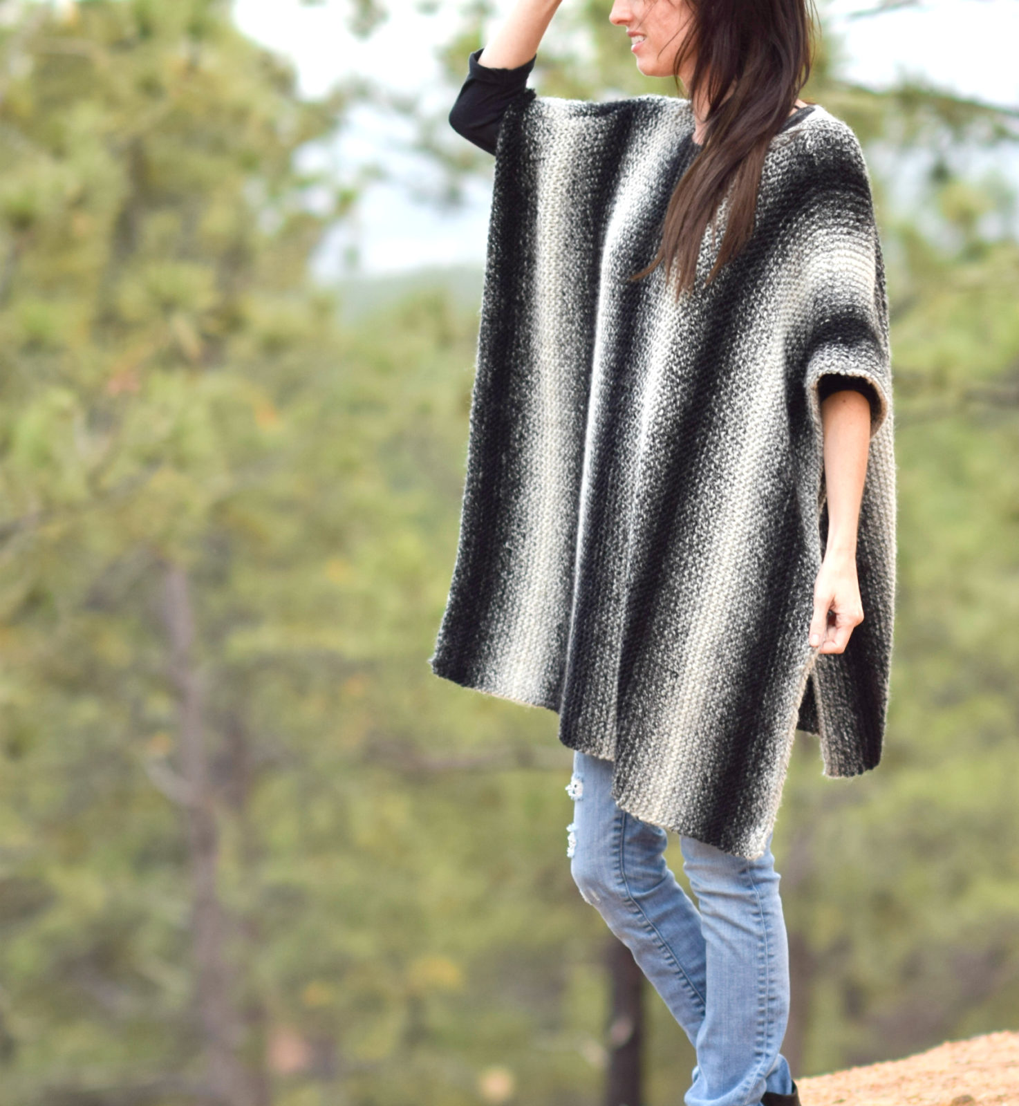 Aspen Relaxed Knit Poncho Pattern - Mama In A Stitch