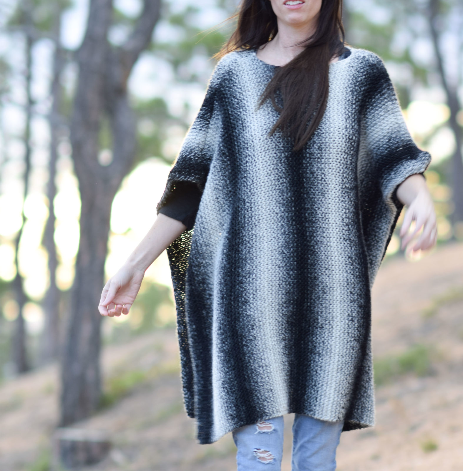 Aspen Relaxed Knit Poncho Pattern – Mama In A Stitch