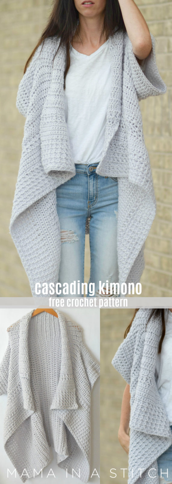 Cascading Kimono Cardigan Crochet Pattern