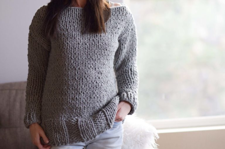 Winters Chunky Easy Knit Pullover Pattern