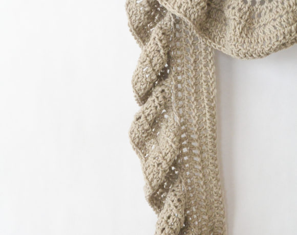 Merino Crocheted Ruffle Scarf Pattern