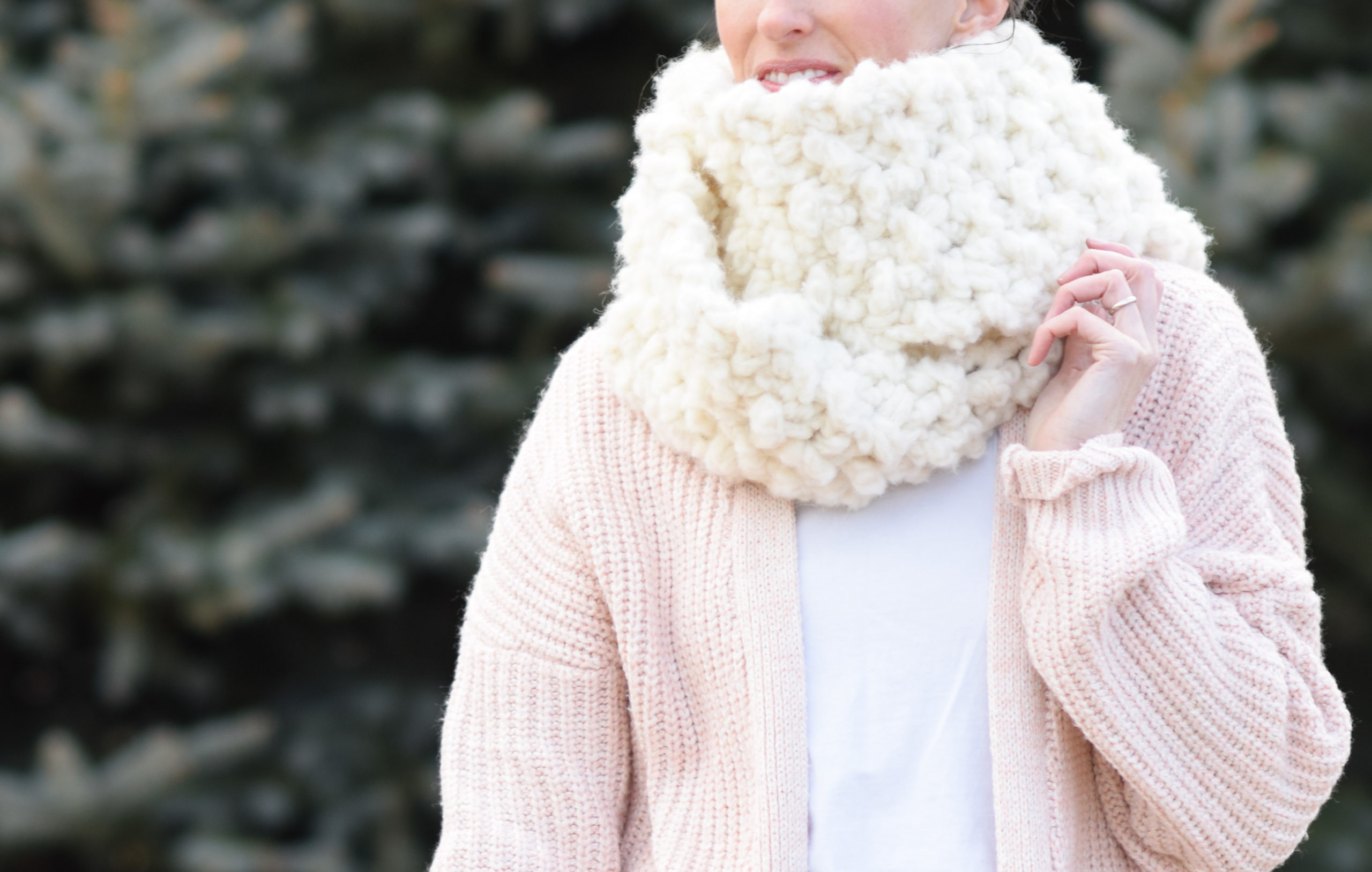 Pink Super Chunky Scarf Chunky SCARF Women Hand Knit Scarf 