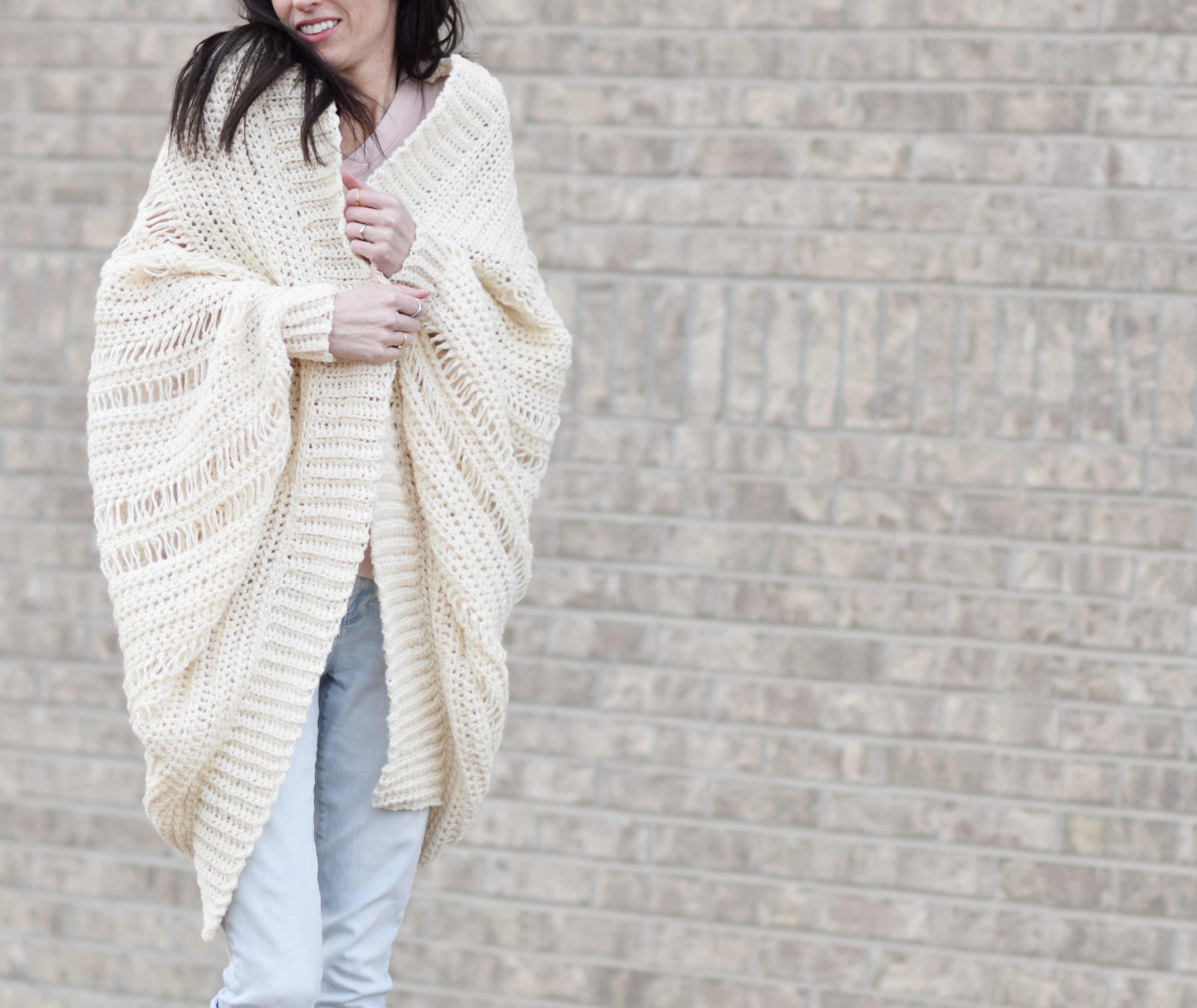 crochet loop stitch cardigan pattern