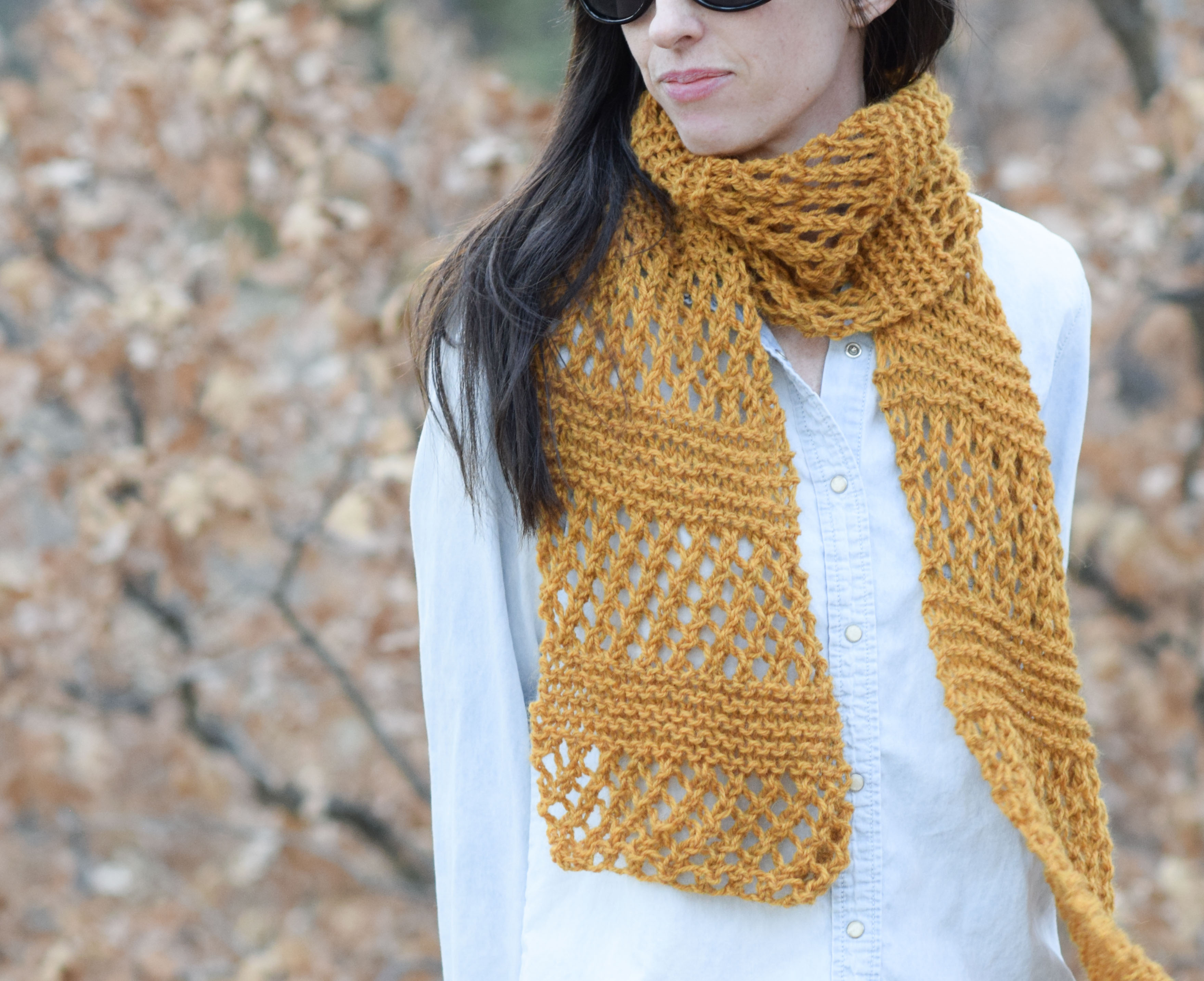 Honeycombs Summer Easy Scarf Knitting Pattern  Mama In A Stitch