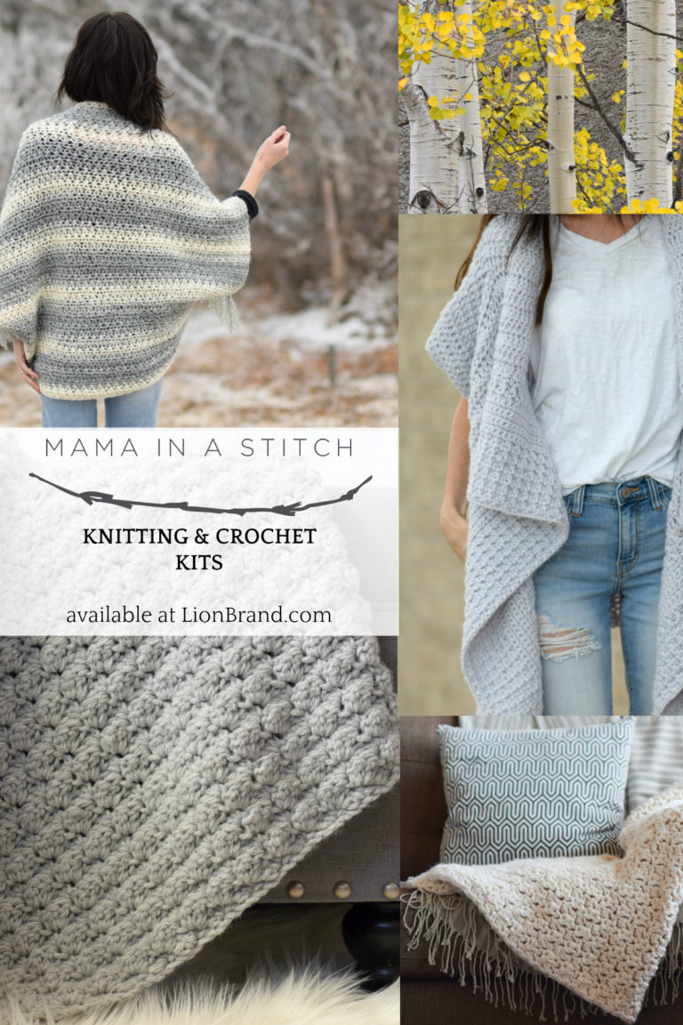 Mama In A Stitch & Lion Brand Yarn Kits