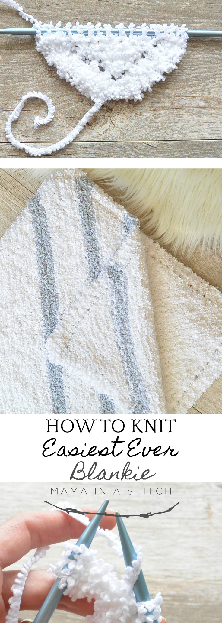 How To Knit the Easiest Baby Blankie - Luxe Blankie Knitting Pattern