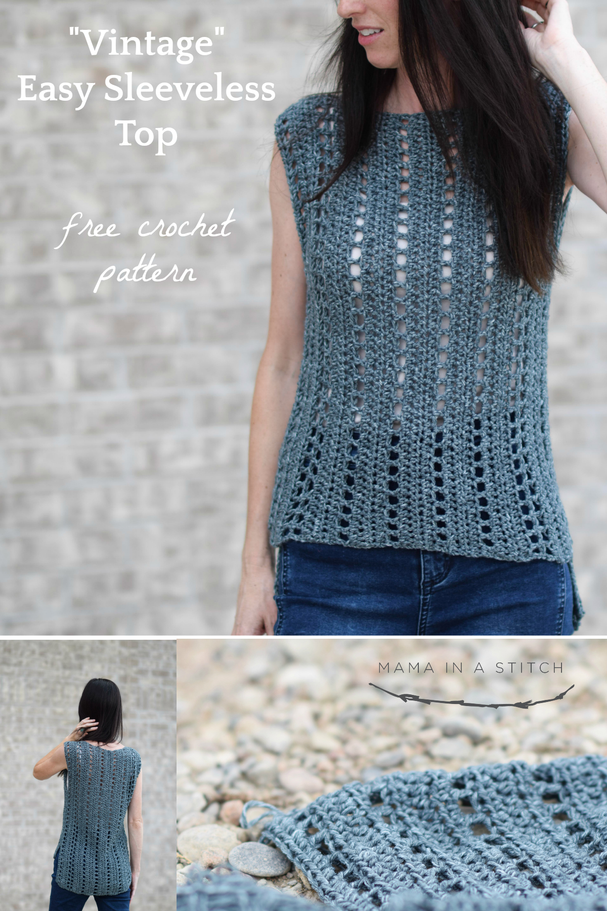 Vintage Easy Crochet Sleeveless Top Pattern – Mama In A Stitch