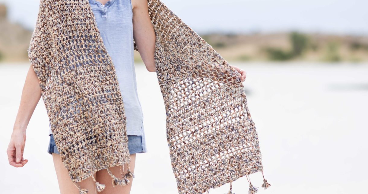 summer shawl with sleeves