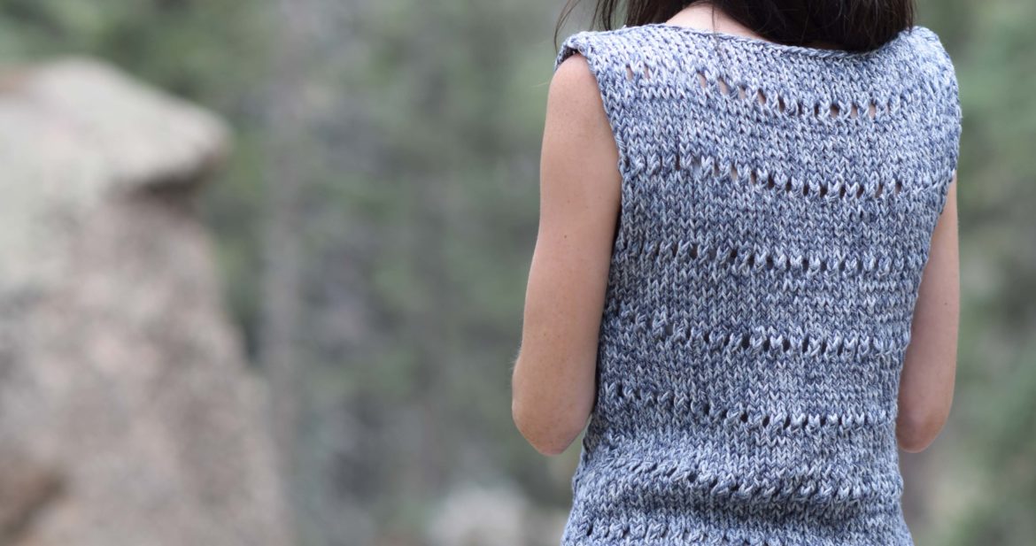 Eyelet Sleeveless Top Easy Knitting Pattern Mama In A Stitch