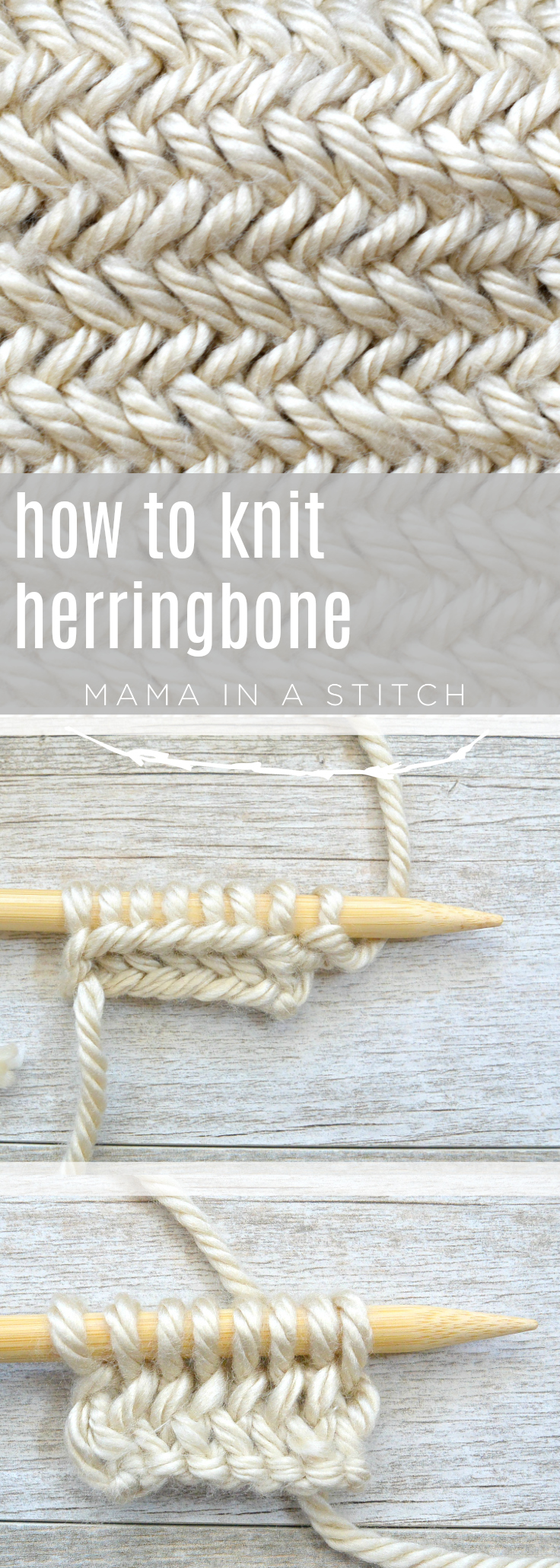 How To Knit The Horizontal Herringbone Stitch Mama In A Stitch