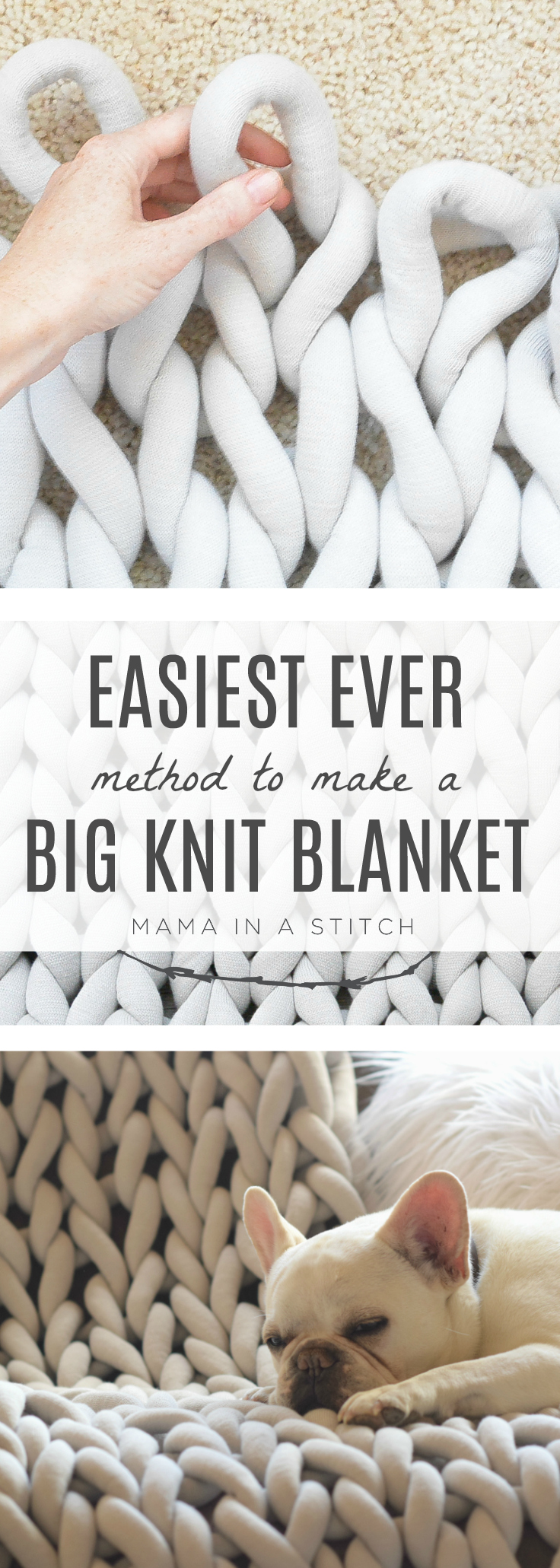 How To Easily Knit A Big Yarn Blanket Mama In A Stitch