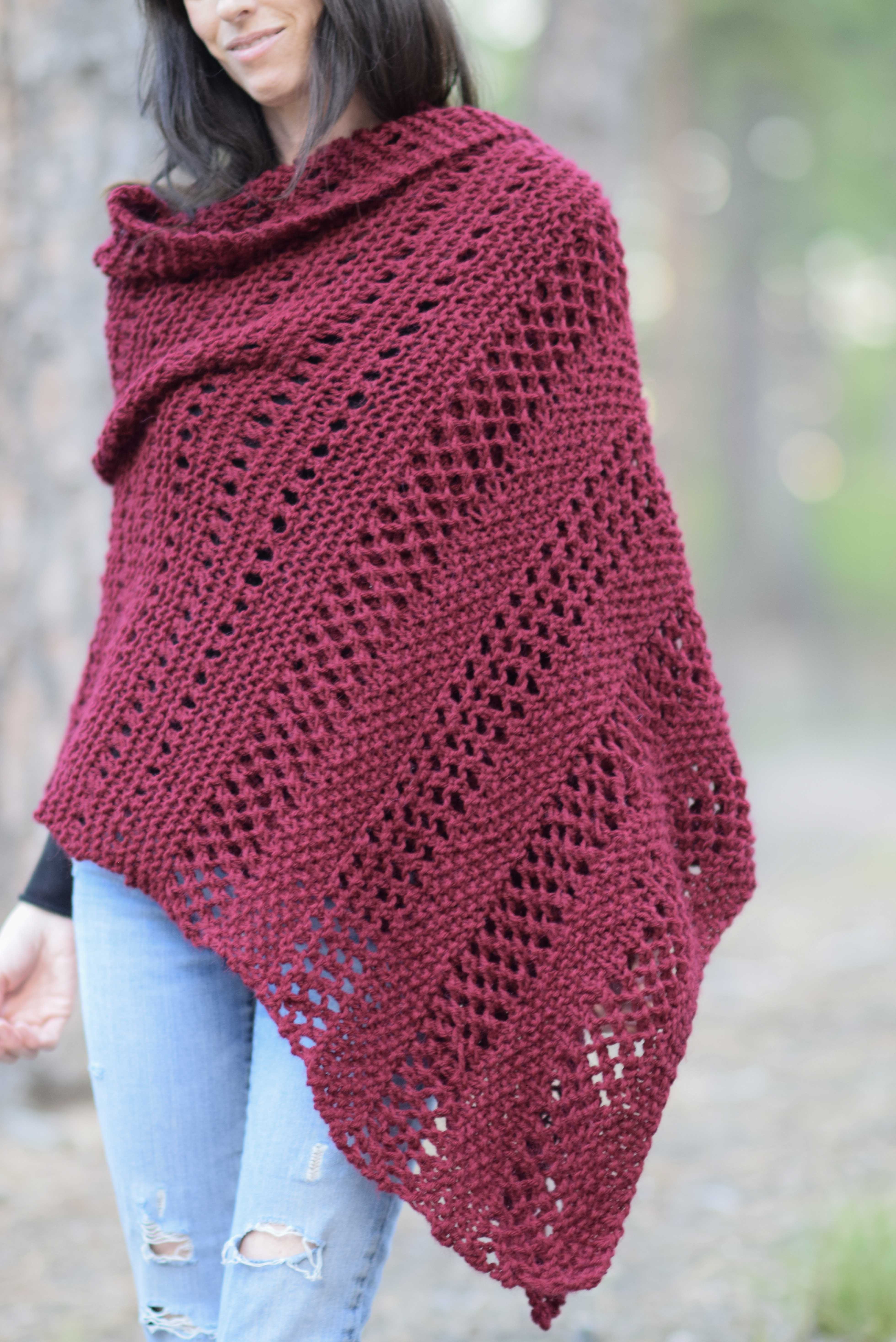 Patterns for knitted shawls and wraps