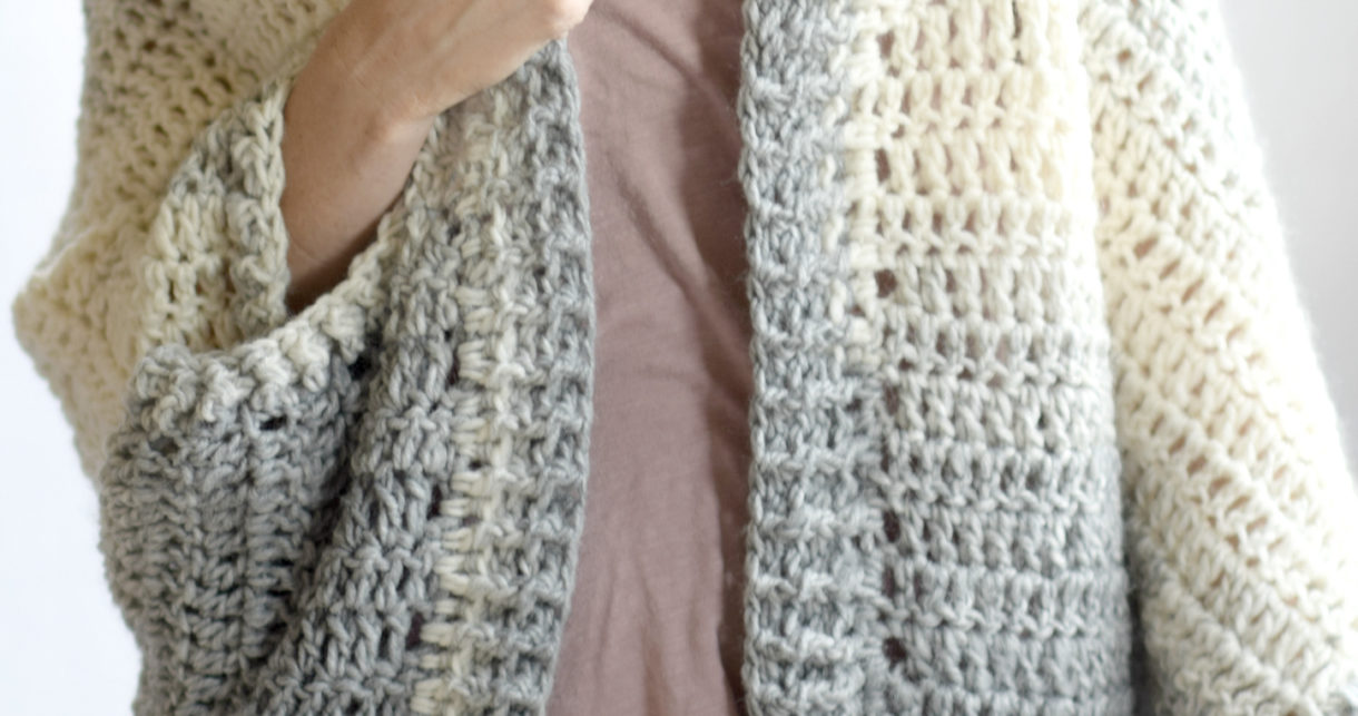 chunky crochet shrug pattern