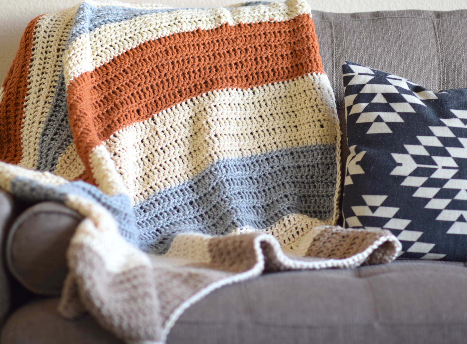 How To Crochet A Beginner Fall Throw Blanket Mama In A Stitch