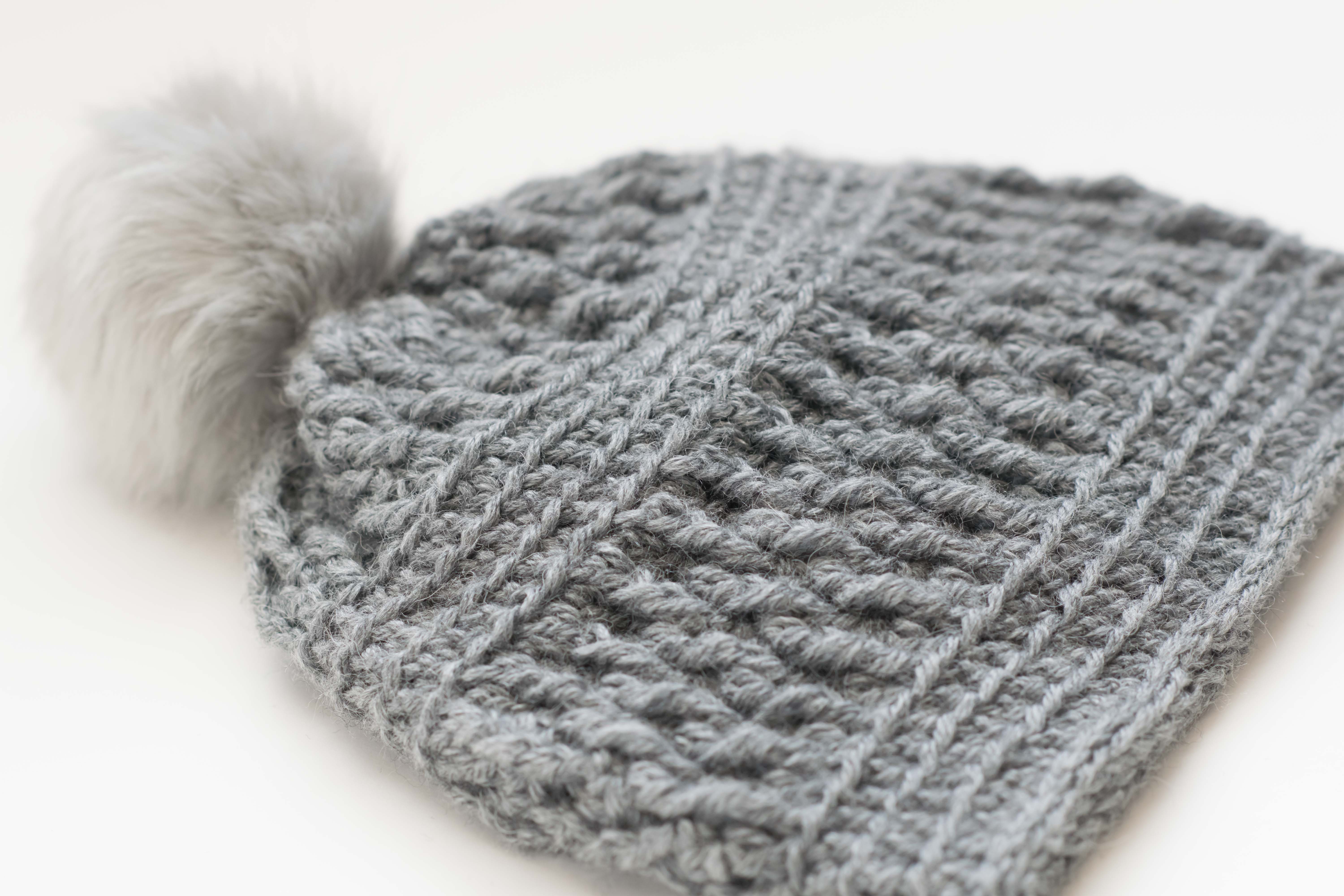 Alpaca Squishy Pom Beanie Crochet Hat Pattern Mama In A Stitch