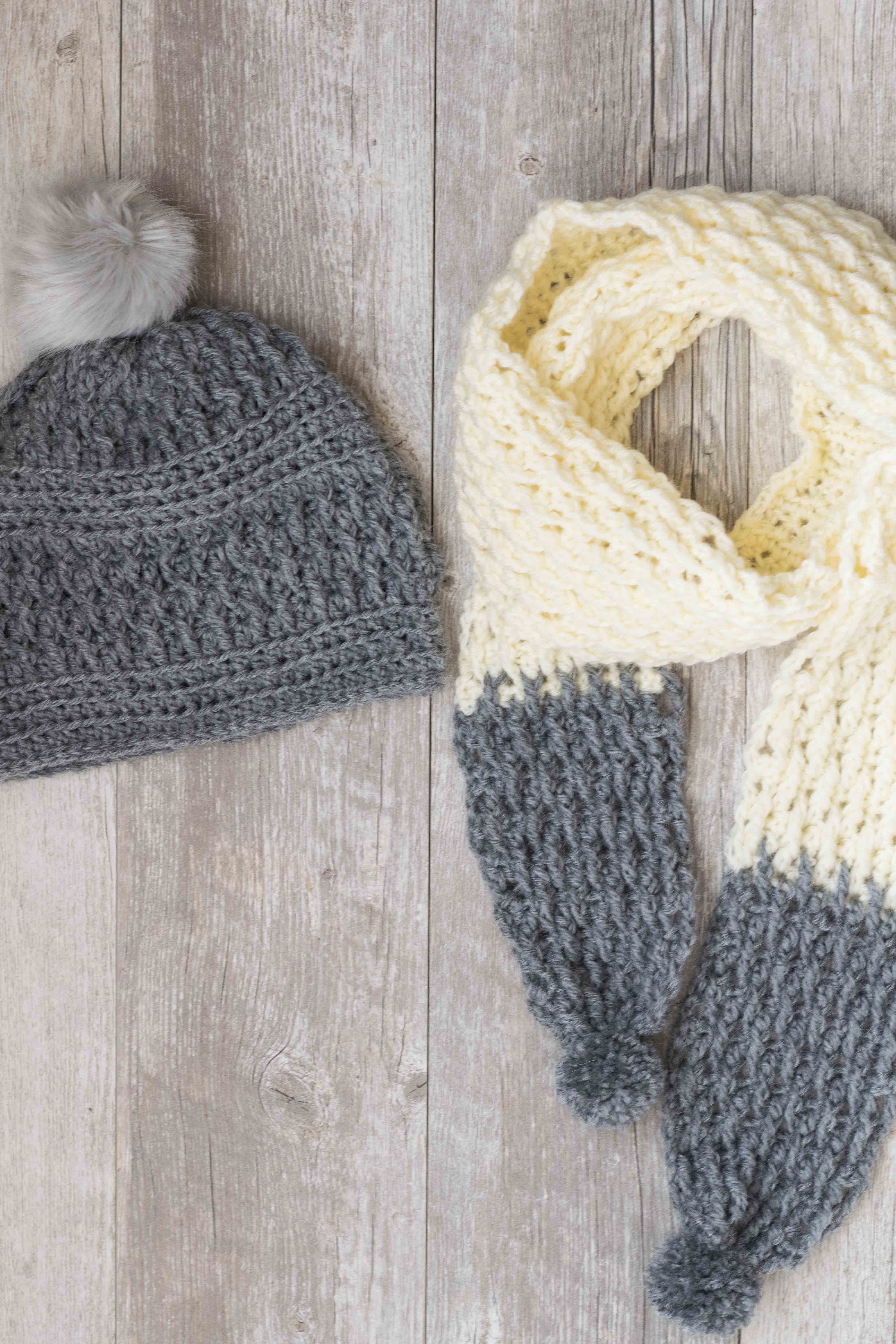 5 Crochet Hat And Scarf Pattern Sets
