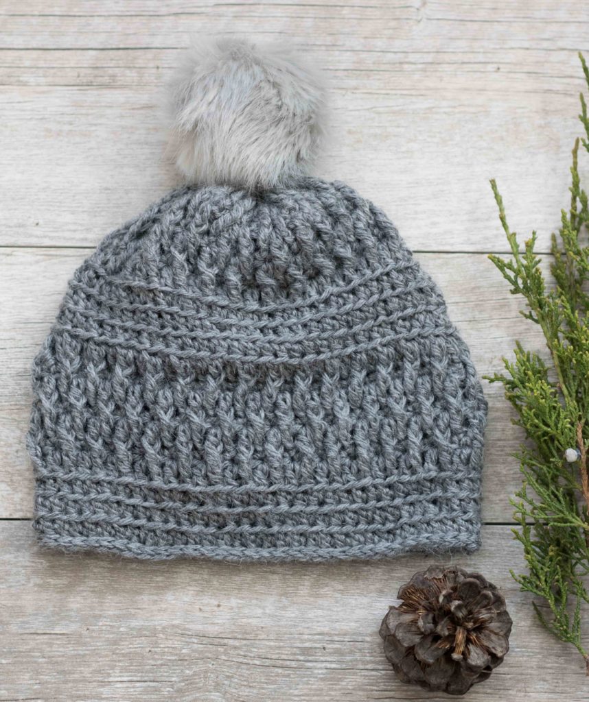 Alpaca Squishy Pom Beanie Crochet Hat Pattern – Mama In A Stitch