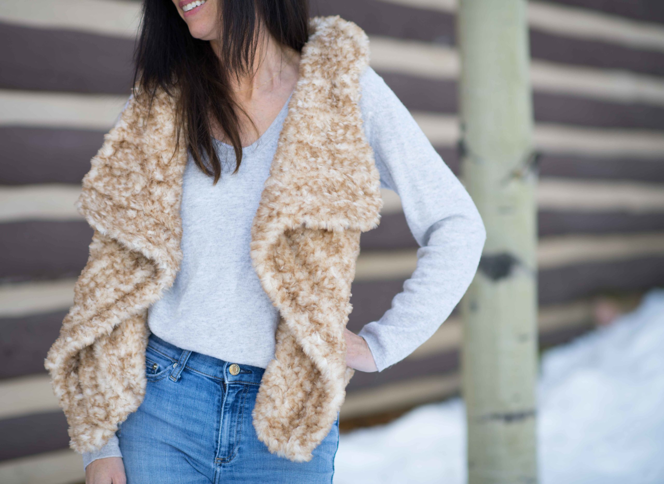 Faux Fur Vest Crochet Pattern – Mama In A Stitch