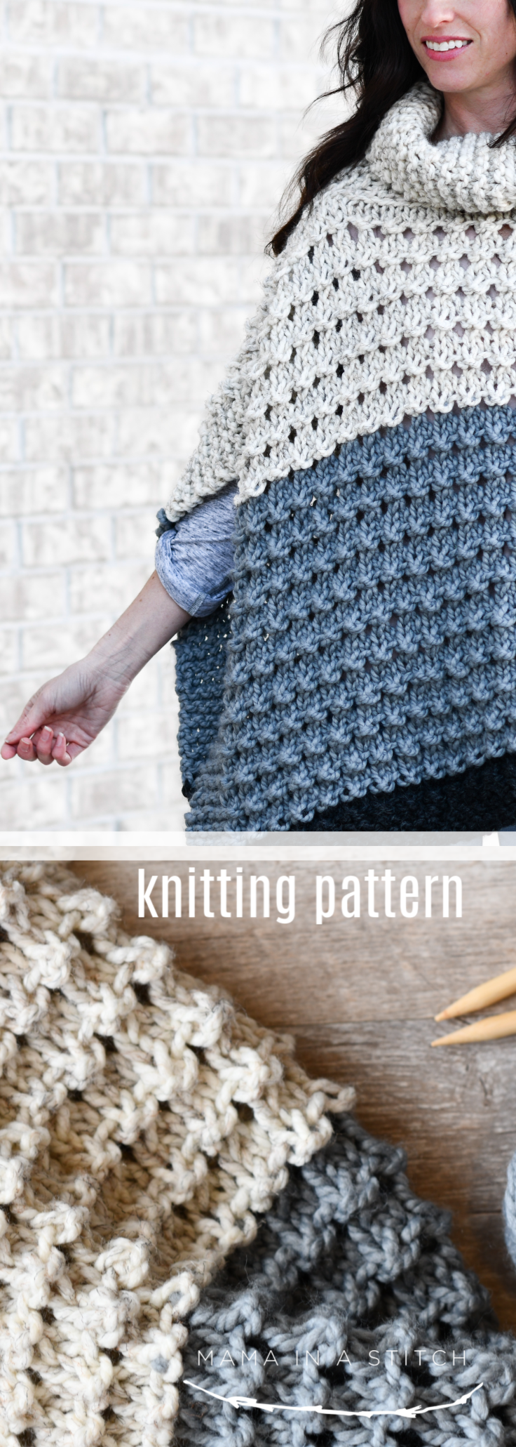 Vail Ski Poncho Knitting Pattern