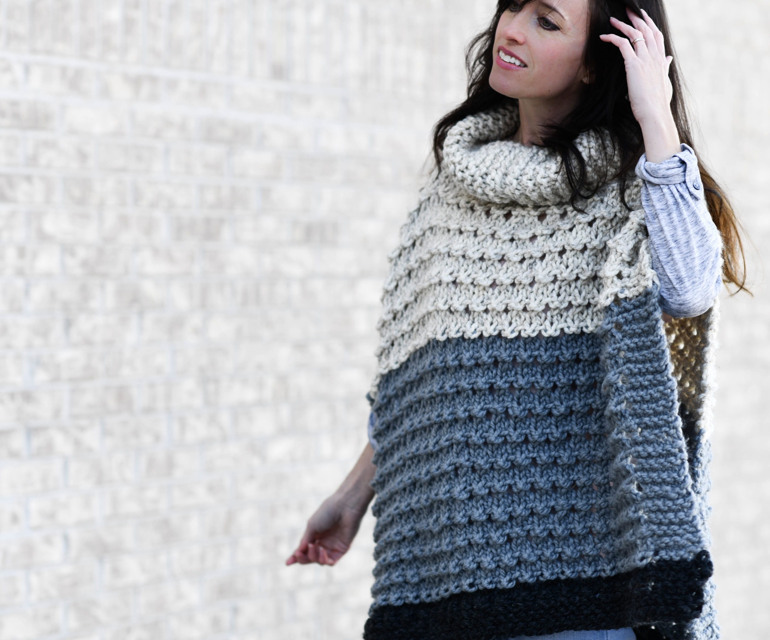 Vail Ski Poncho Knitting Pattern