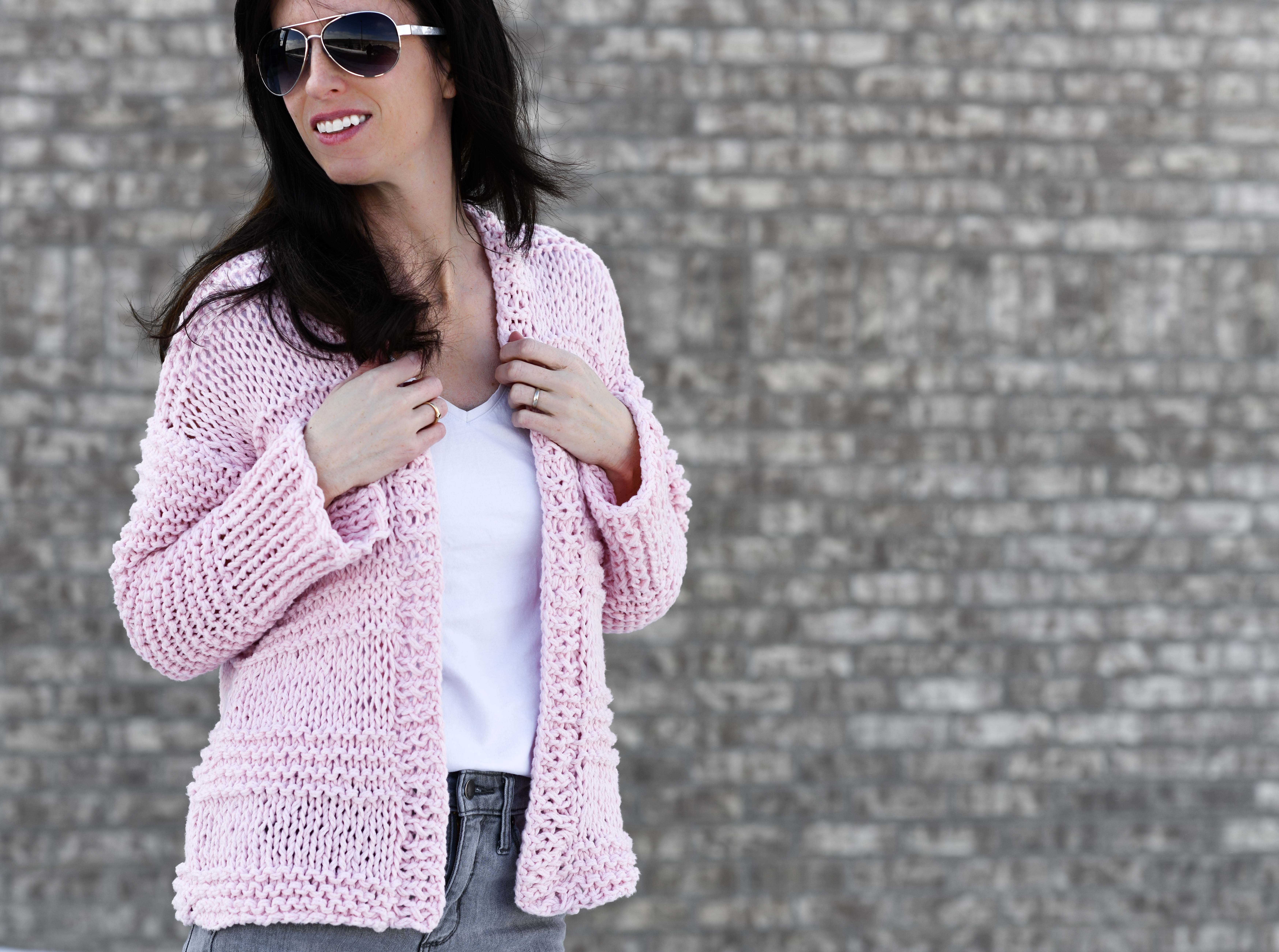 Cotton Candy Easy Knit Cardigan Pattern Mama In A Stitch