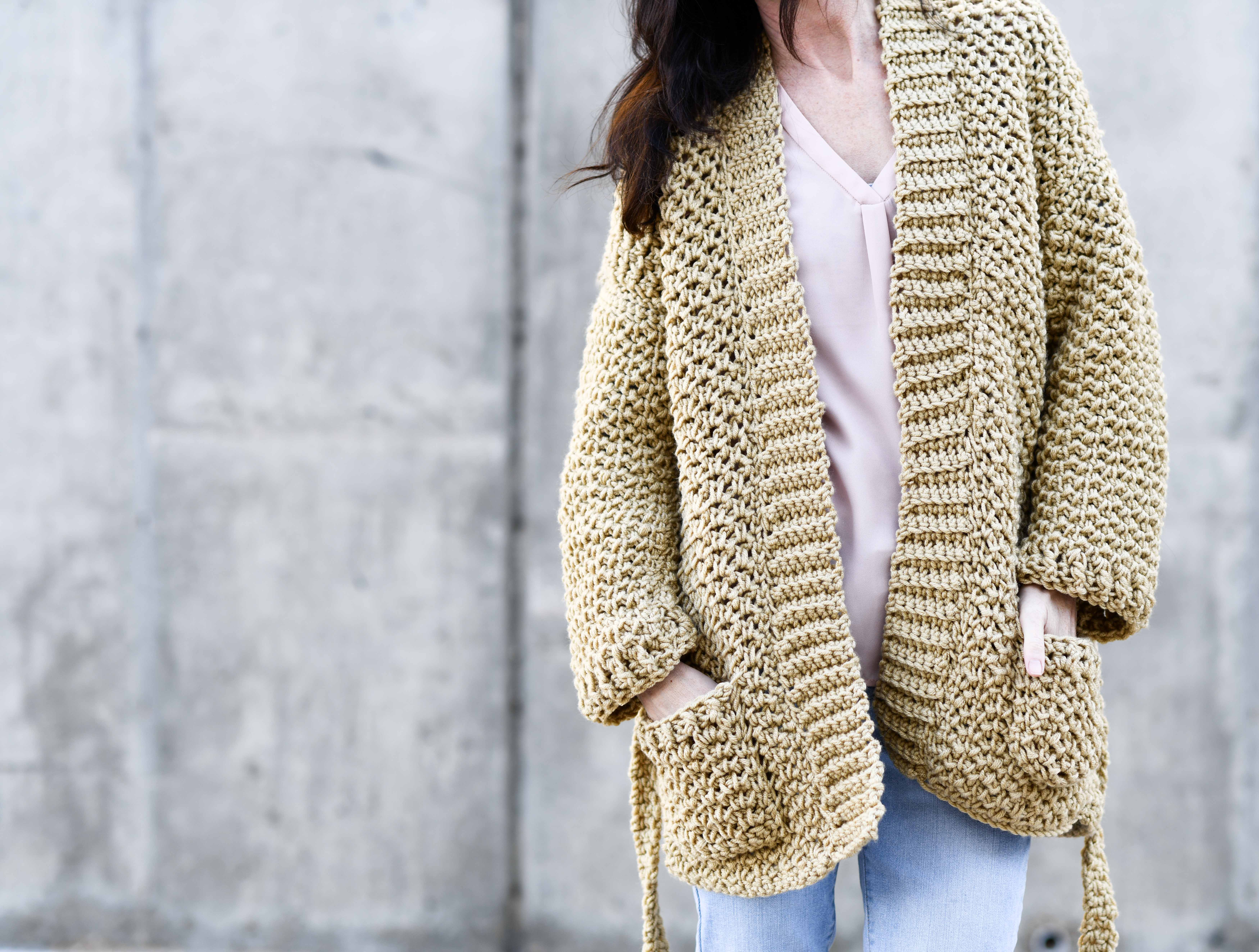 Sweater Coat Cardigan Crochet Pattern & More – Mama In A Stitch