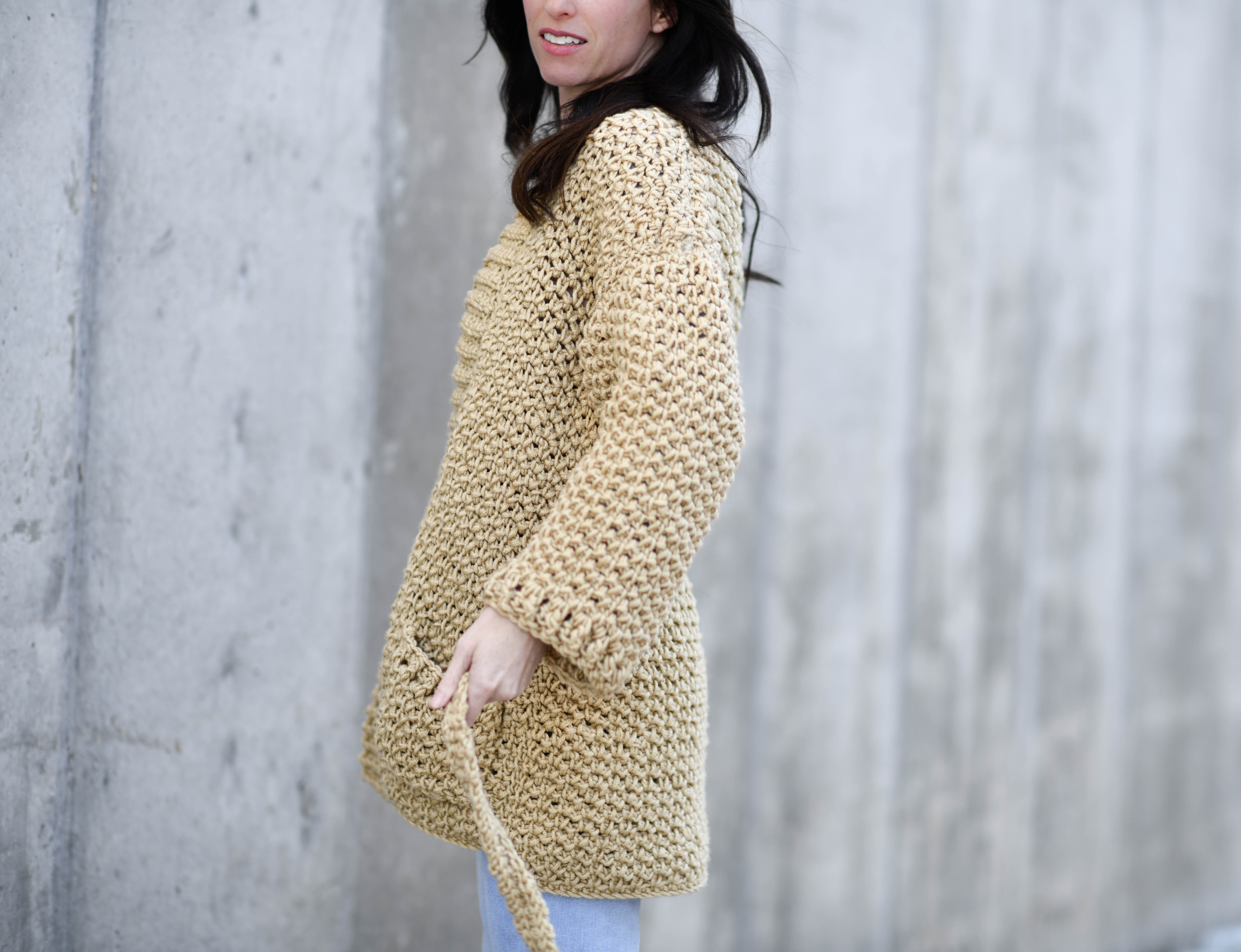 Sweater Coat Cardigan Crochet Pattern & More – Mama In A Stitch