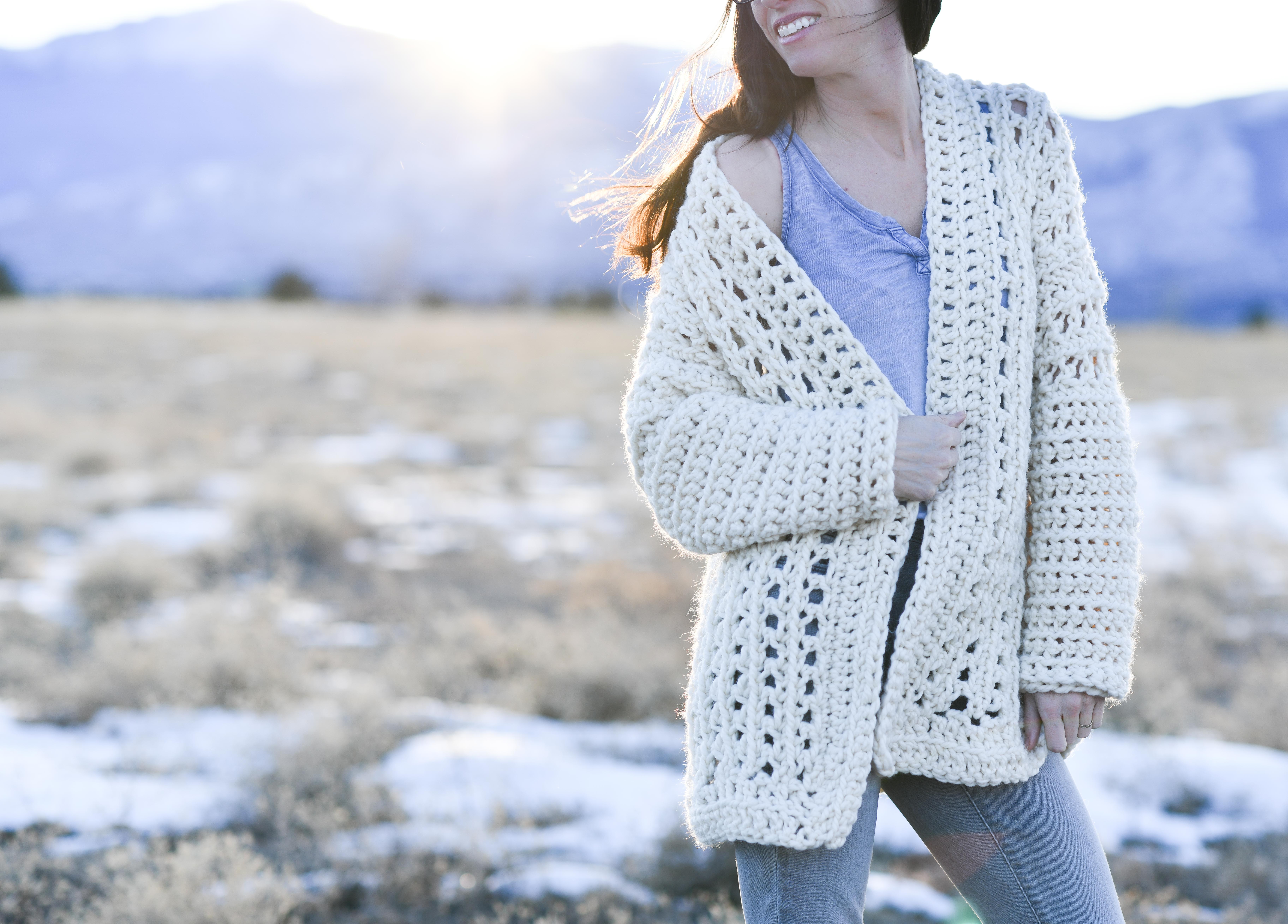 Light Snow Oversized Cardigan Crochet Free Pattern – Mama In A Stitch